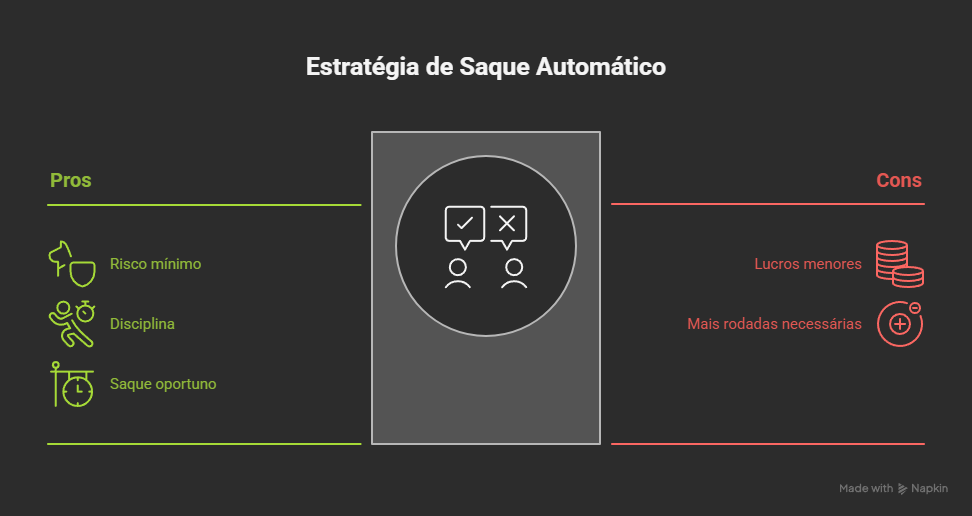 gráfico mostra uma estratégia de saque