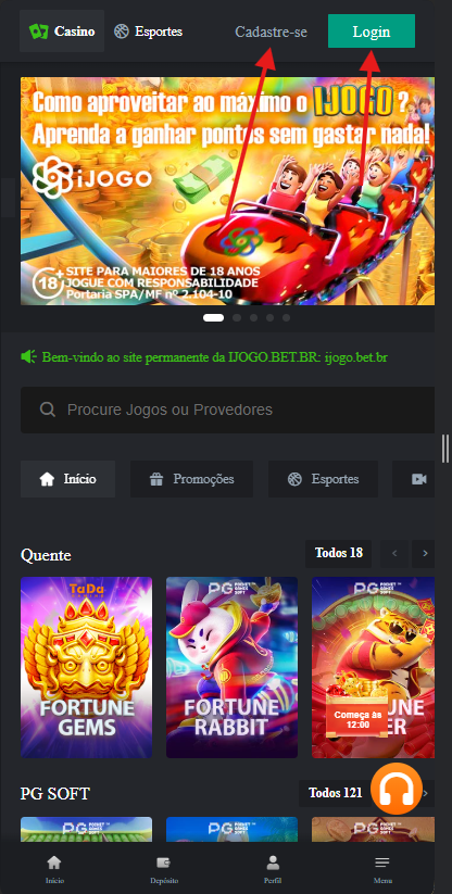 Faça login ou cadastre se 
